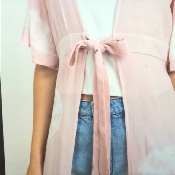 Dusty rose and white duster - Picture 3 of 7